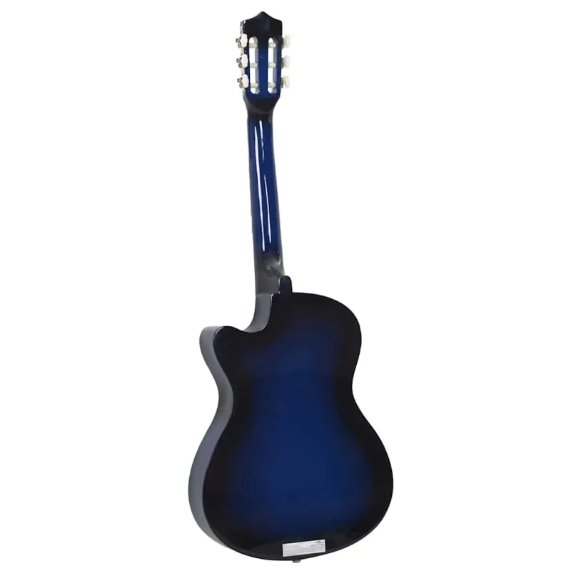 Klasikinė gitara, šešėliuotos mėlynos spalvos, 38", 6 stygos