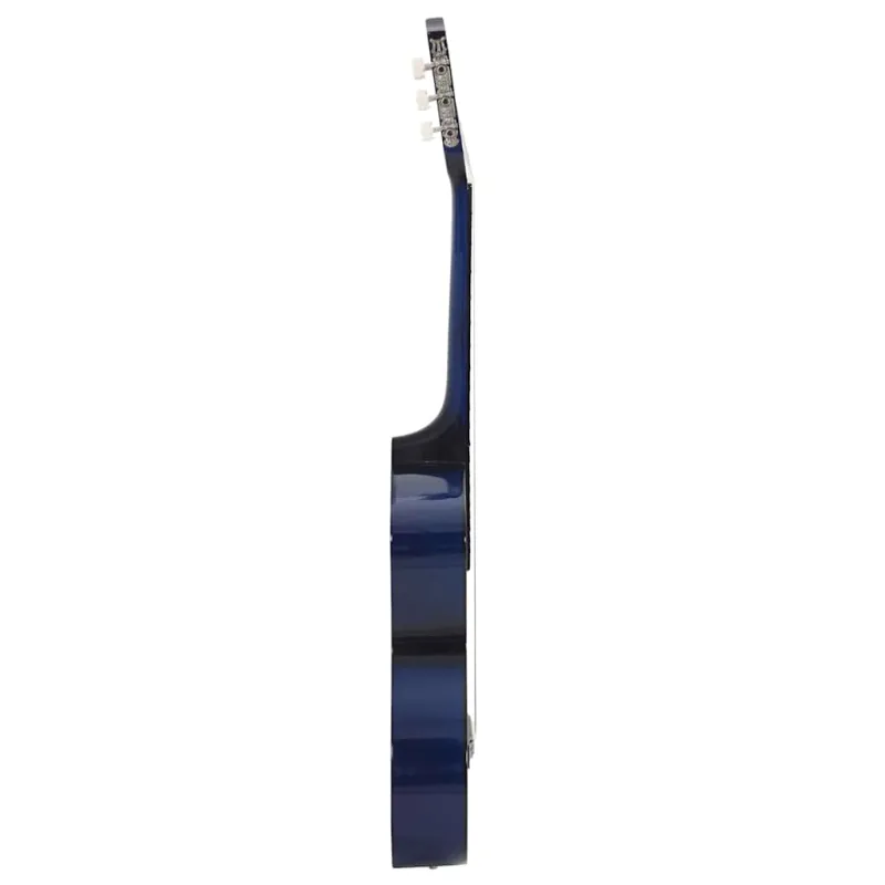 Klasikinės gitaros rinkinys, 12 dalių, mėlynas, 38", 6 stygos