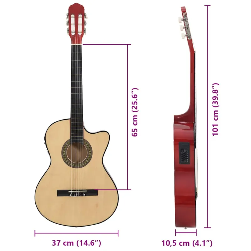 Klasikinė gitara su ekvalaizeriu ir 6 stygomis