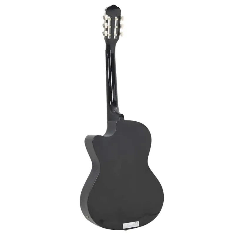 Gitaros rinkinys su ekvalaizeriu, 12 dalių, juodas, 6 stygos