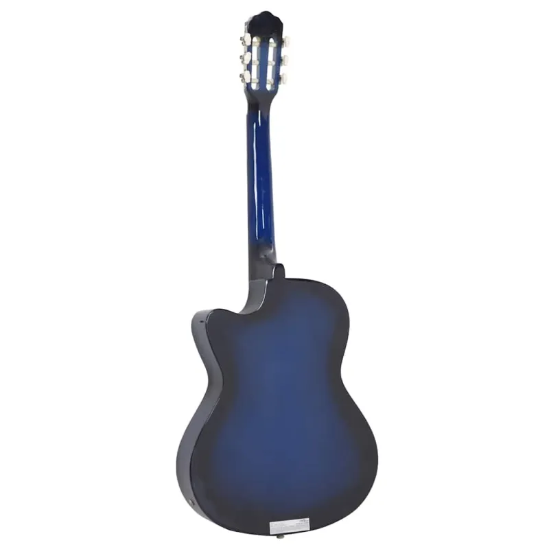 Klasikinė gitara su ekvalaizeriu, mėlynos spalvos, 6 stygos