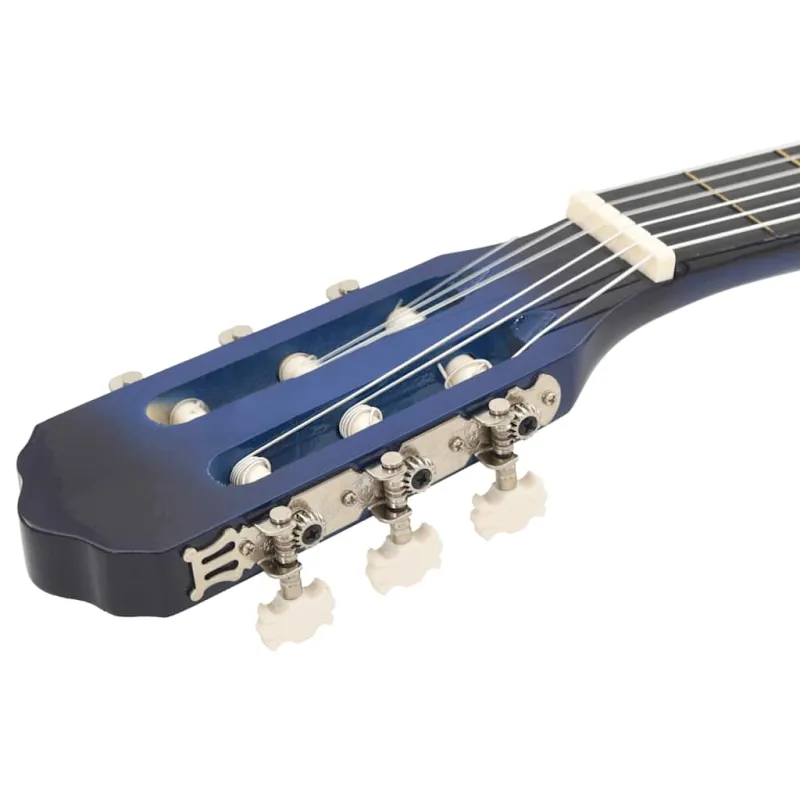 Klasikinė gitara su ekvalaizeriu, mėlynos spalvos, 6 stygos