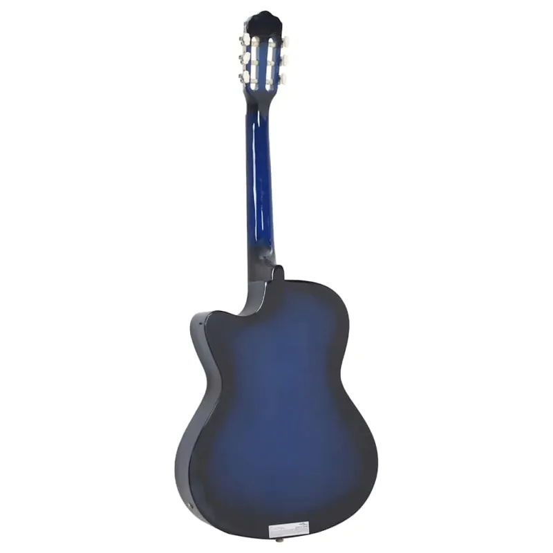 Gitaros rinkinys su ekvalaizeriu, 12 dalių, mėlynas, 6 stygos