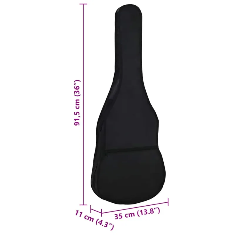 Gitaros dėklas 1/2 (34") dydžio gitarai, juodas, 94x35 cm, audinys