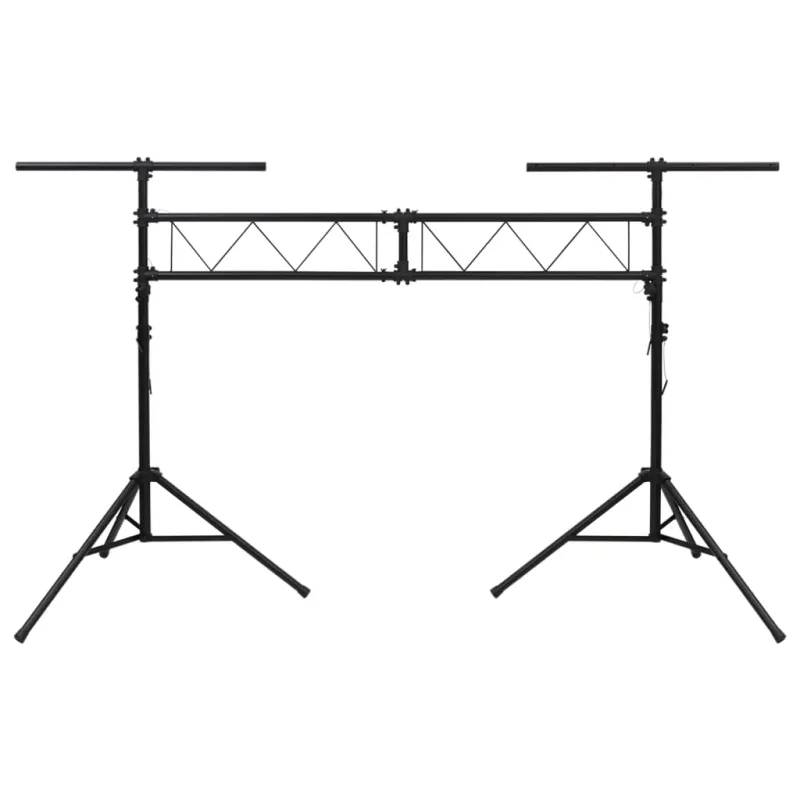 Apšvietimo stovas, juodos spalvos, 338x115x(180–300)cm, plienas