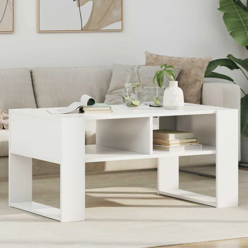 Kavos staliukas Balta 92 x 53 x 45 cm Apdirbta mediena