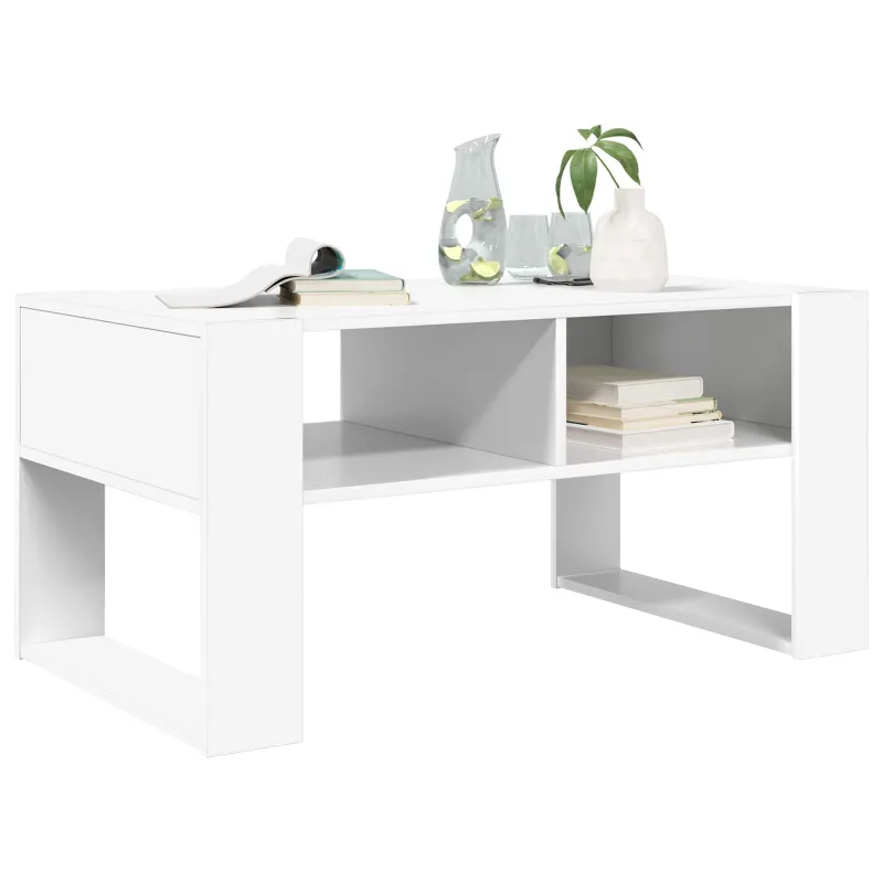 Kavos staliukas Balta 92 x 53 x 45 cm Apdirbta mediena