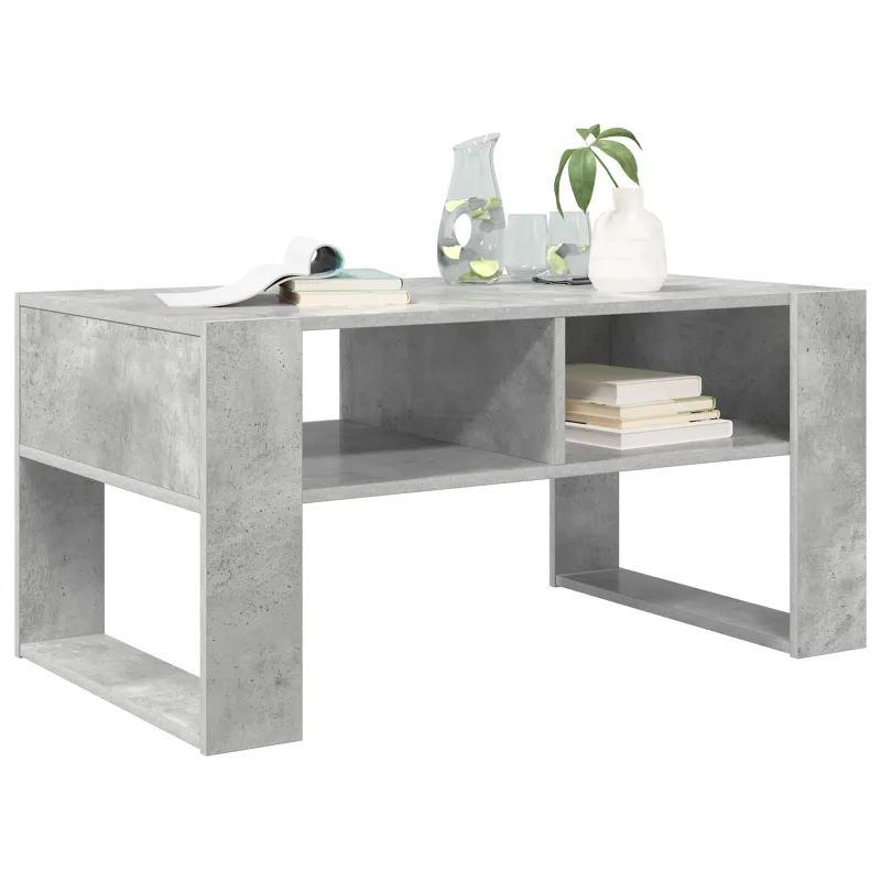 Kavos staliukas Betono pilka 92 x 53 x 45 cm Apdirbta mediena