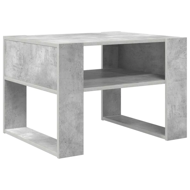 Kavos staliukas Betono pilka 66 x 53 x 45 cm Apdirbta mediena