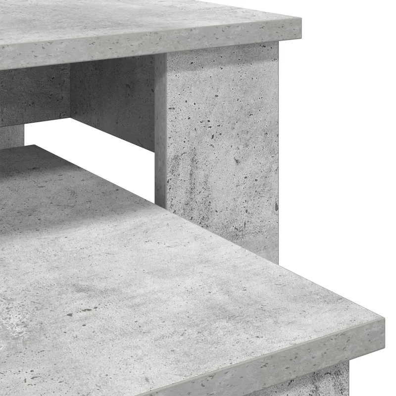 Kavos staliuko komplektas 2 pcs Betono pilka Apdirbta mediena