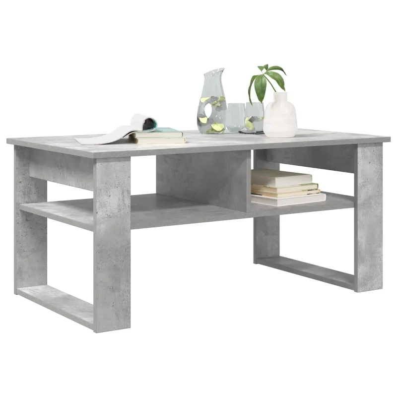 Kavos staliukas Betono pilka 96 x 54 x 44 cm Apdirbta mediena