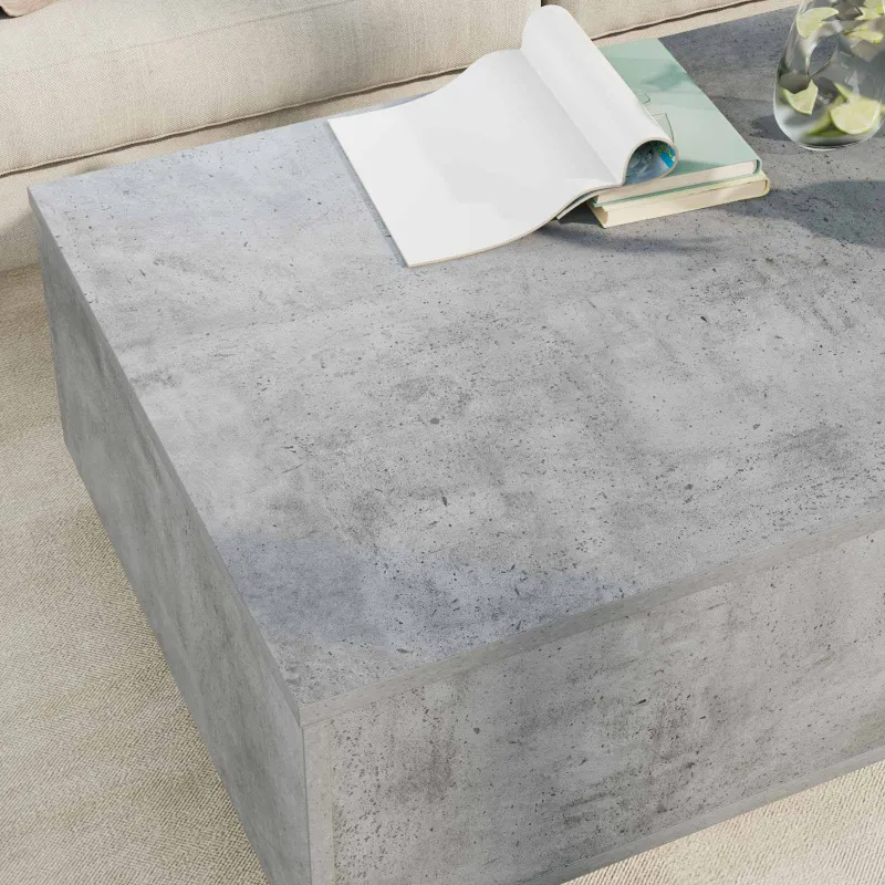 Kavos staliukas Betono pilka 95 x 55 x 31 cm Apdirbta mediena