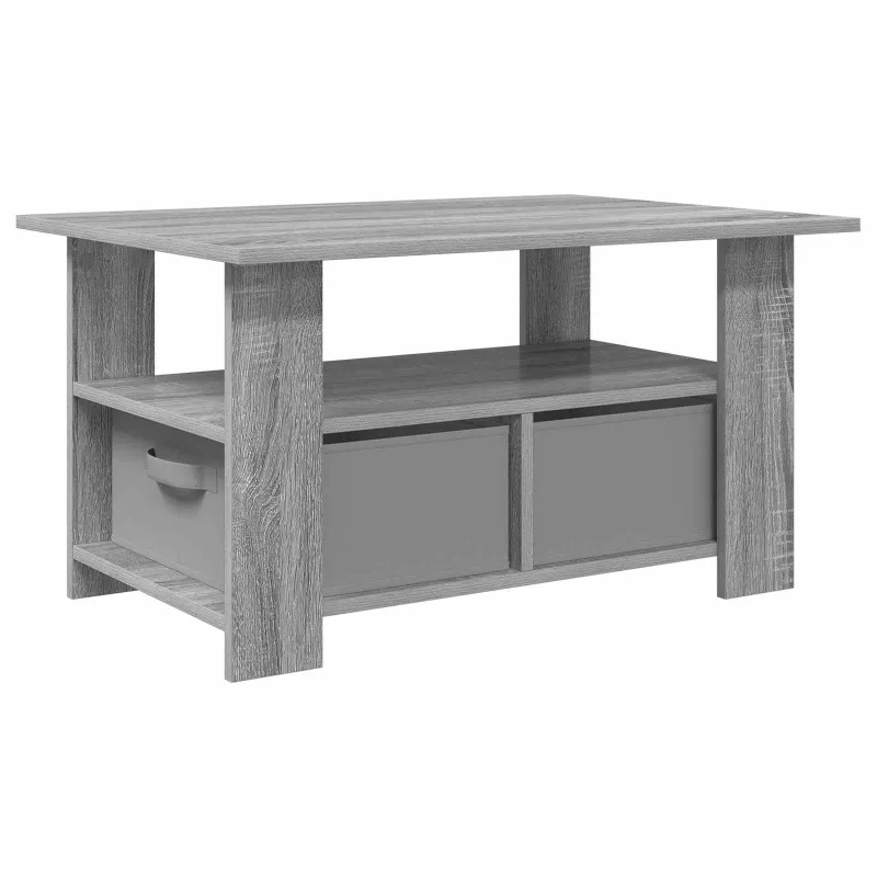 Kavos staliukas Pilkas Sonoma 77 x 55 x 42 cm Apdirbta mediena