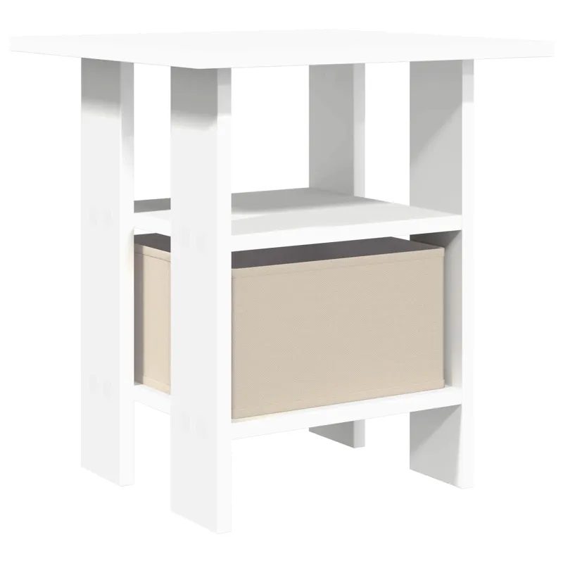 Naktinis staliukas 2 pcs Balta 41 x 40 x 45 cm Apdirbta mediena