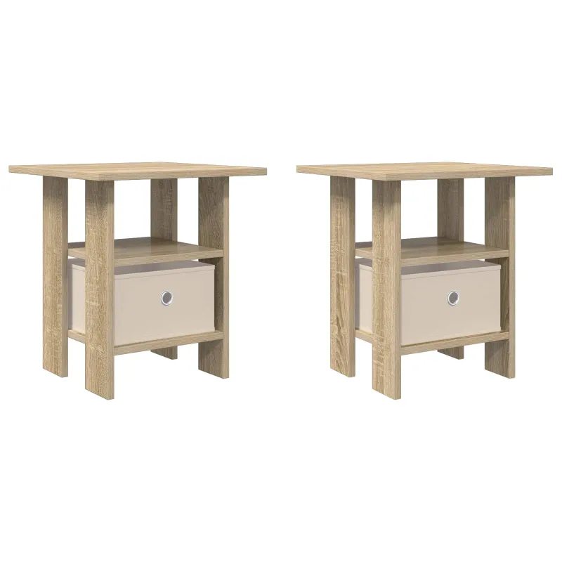 Naktinis staliukas 2 pcs Sonoma ąžuolas 41 x 40 x 45 cm
