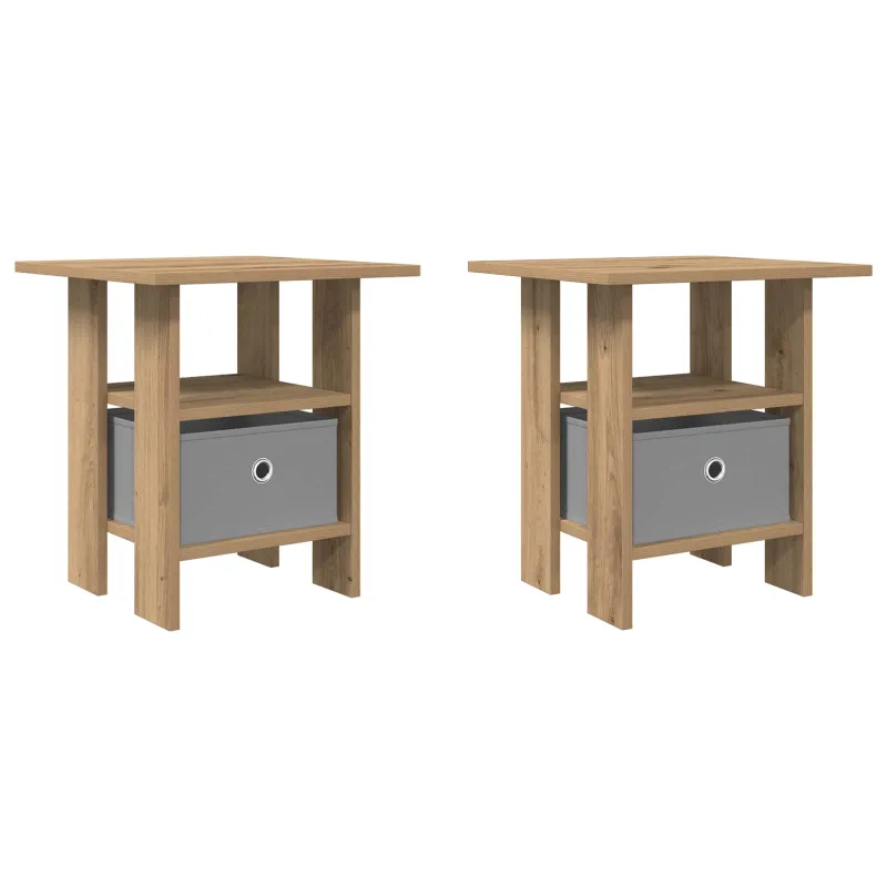 Naktinis staliukas 2 pcs Amatininkų ąžuolas 41 x 40 x 45 cm