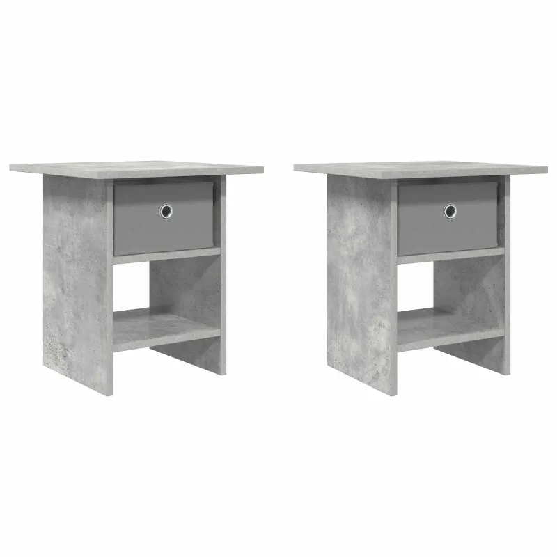 Naktinis staliukas 2 pcs Betono pilka 41 x 40 x 45 cm