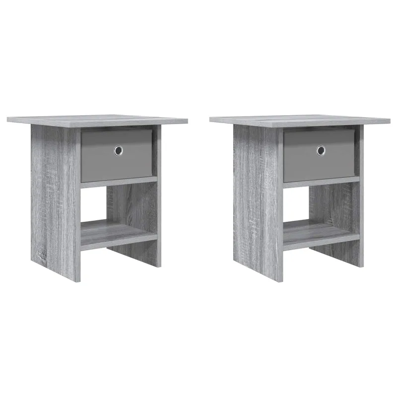 Naktinis staliukas 2 pcs Pilkas Sonoma 41 x 40 x 45 cm