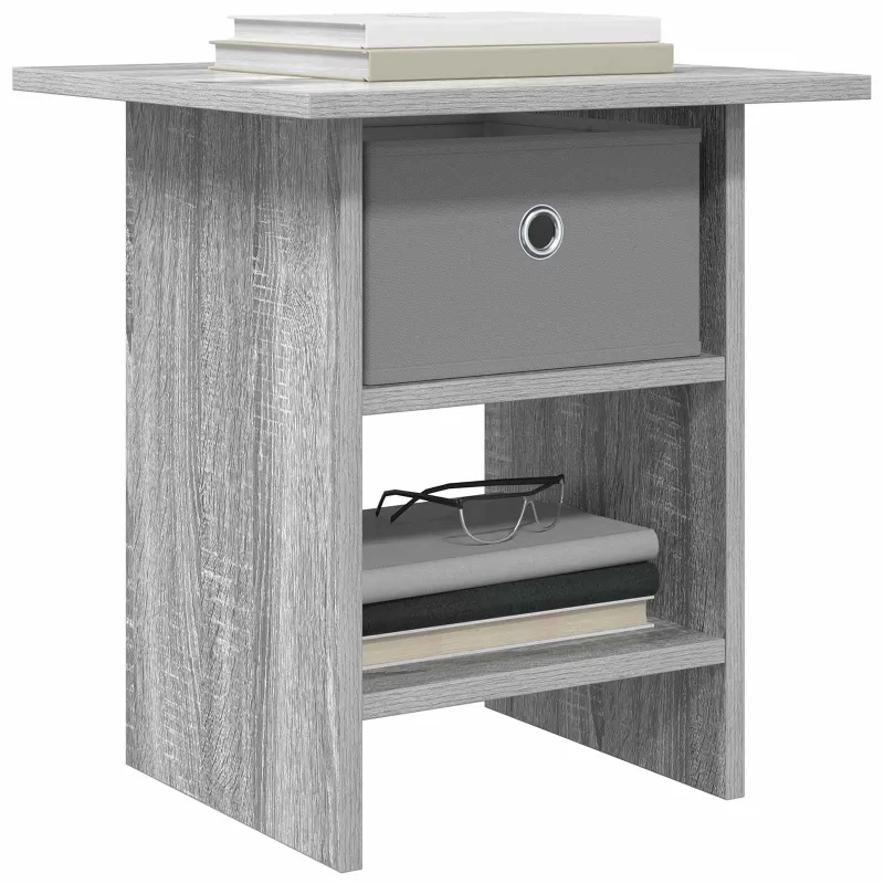 Naktinis staliukas 2 pcs Pilkas Sonoma 41 x 40 x 45 cm