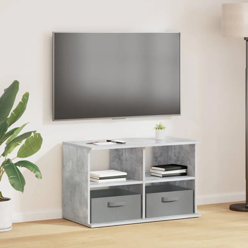 Televizoriaus stovas su stalčių Betono pilka 79 x 40 x 48 cm