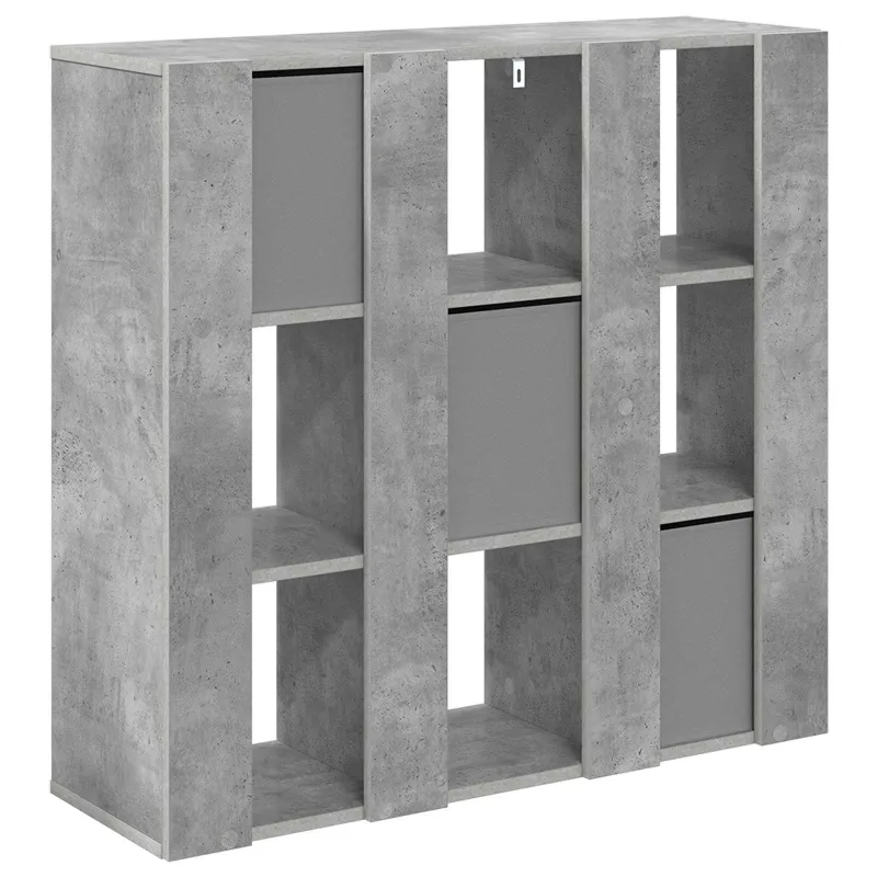 Kabalas su stalčių Betono pilka 88,5 x 29 x 84,5 cm