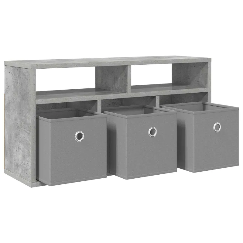 Žemas stalas su stalčių Betono pilka 72 x 22,5 x 38 cm
