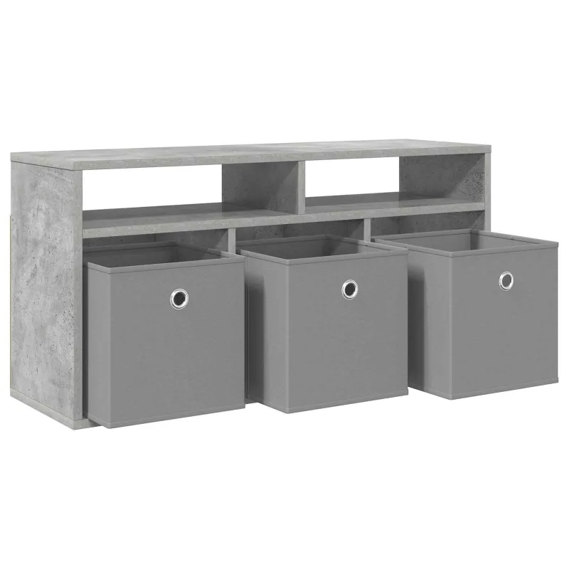 Žemas stalas su stalčių Betono pilka 87 x 27,5 x 43 cm