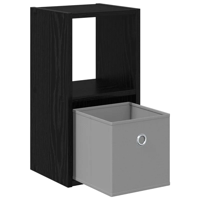 Naktinis staliukas 2 pcs Juodas ąžuolas 25,5 x 22 x 49,5 cm
