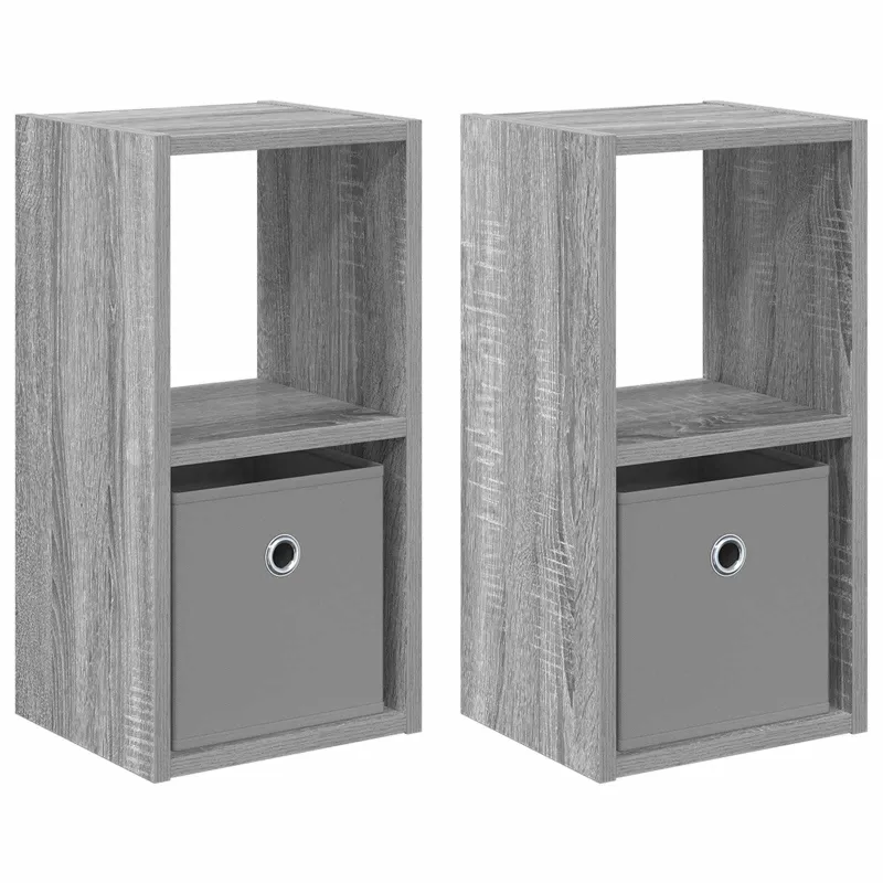 Naktinis staliukas 2 pcs Pilkas Sonoma 25,5 x 22 x 49,5 cm