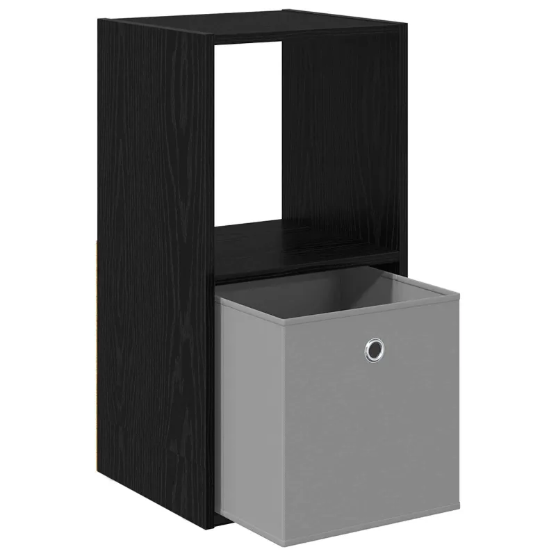 Naktinis staliukas 2 pcs Juodas ąžuolas 35 x 32 x 68,5 cm