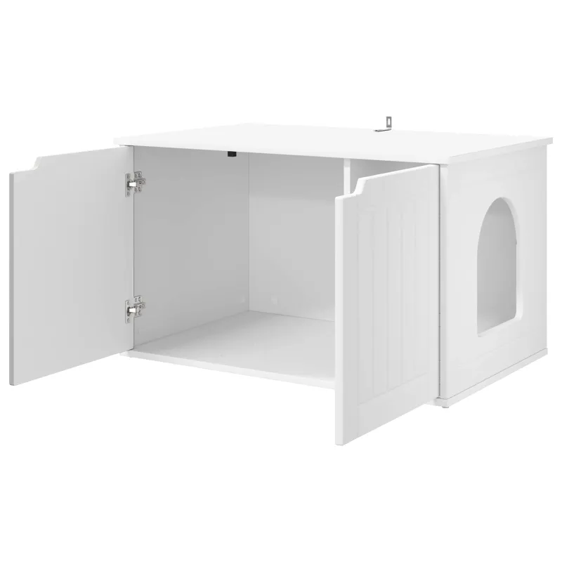 Katės namelis Balta 85 x 55 x 50,5 cm Apdirbta mediena