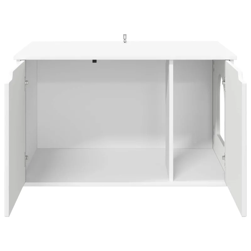 Katės namelis Balta 85 x 55 x 50,5 cm Apdirbta mediena