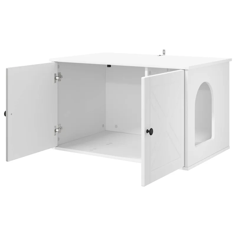 Katės namelis Balta 85 x 55 x 50,5 cm Apdirbta mediena