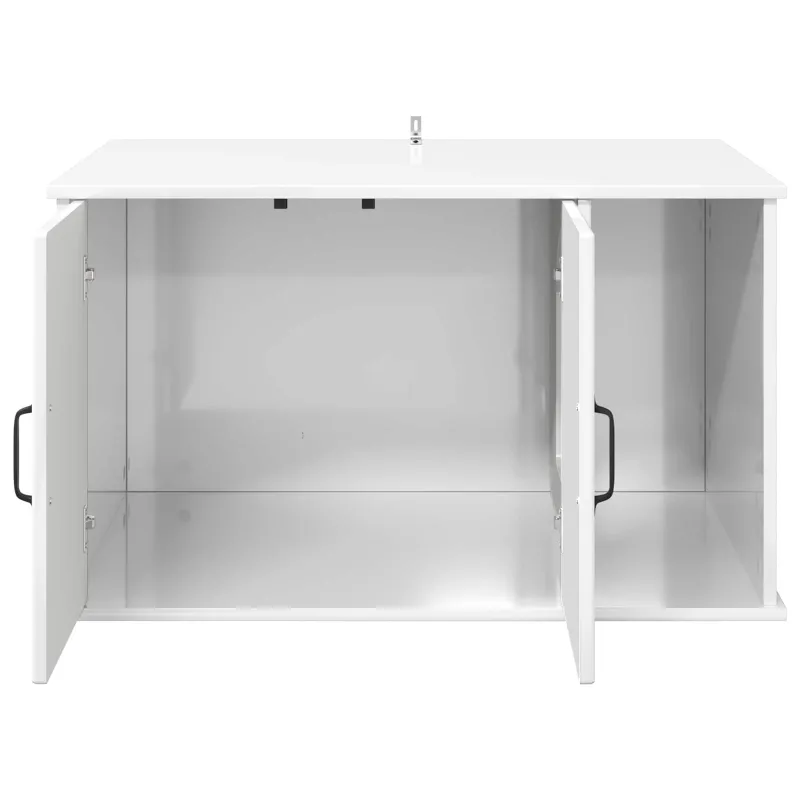 Katės namelis Blizgus baltas 85 x 55 x 50 cm Apdirbta mediena