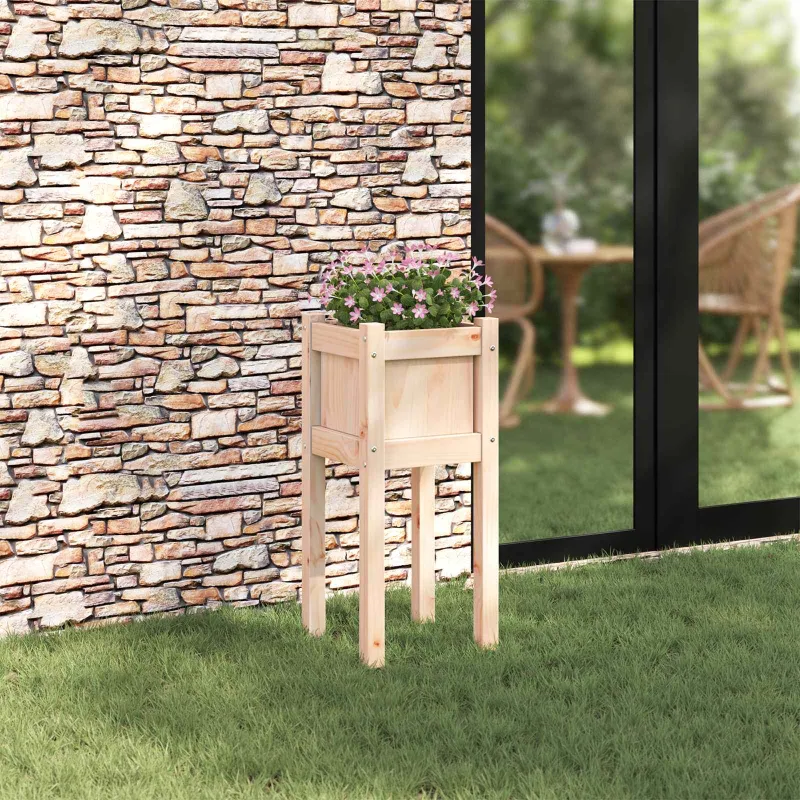 Sodo vazonas Gamta 31 x 31 x 70 cm Kietos pušies mediena