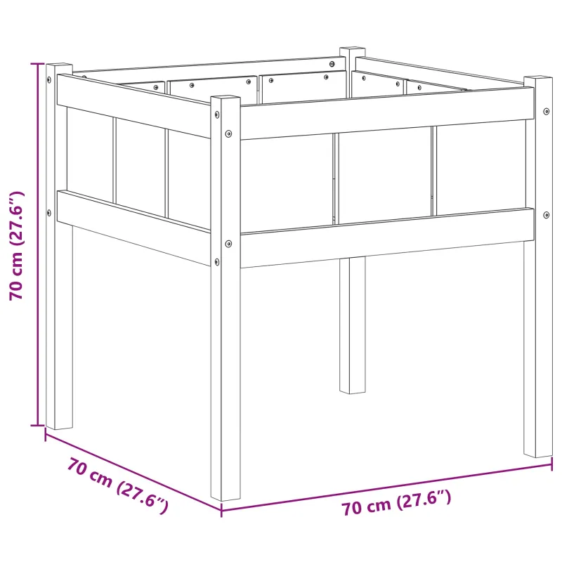 Sodo vazonas Gamta 70 x 70 x 70 cm Kietos pušies mediena