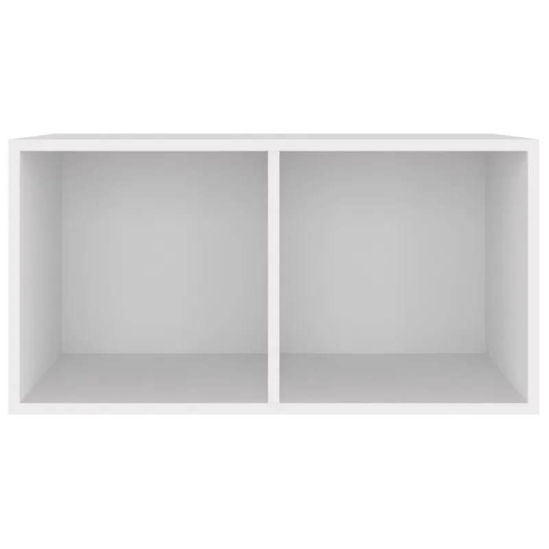 Dėžė vinilinėms plokštelėms, balta, 71x34x36cm, mediena
