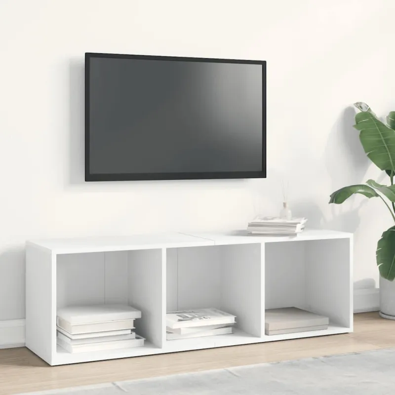 Spintelė knygoms/TV, balta, 36x30x114cm, apdirbta mediena