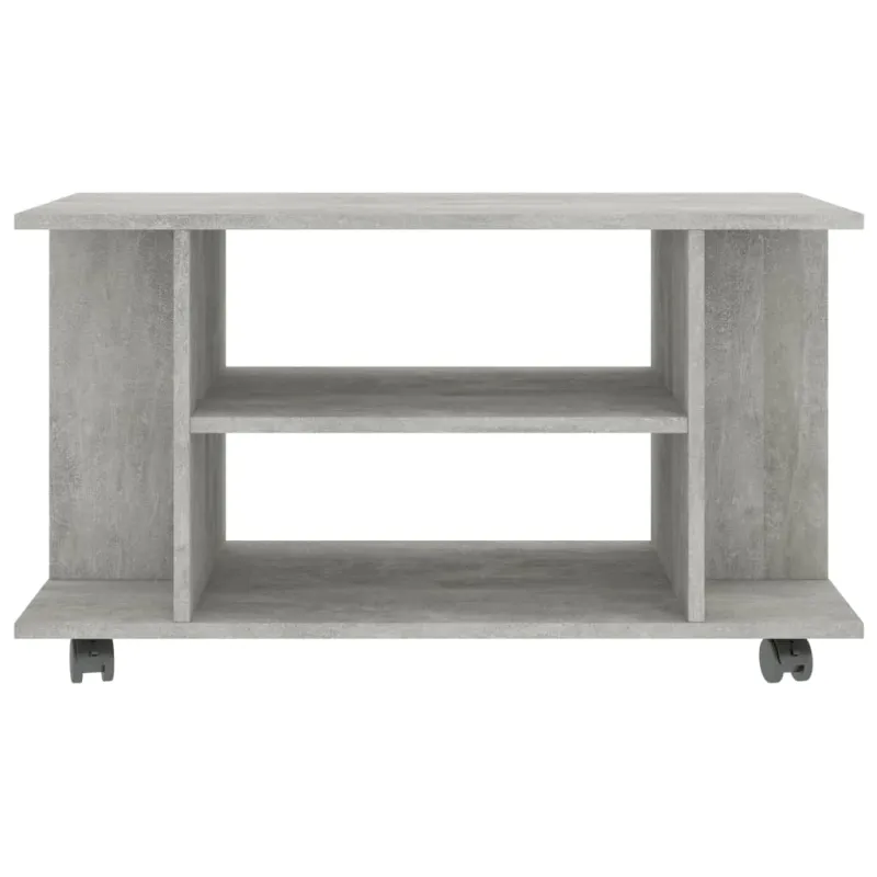 TV spintelė su ratukais, betono pilkos sp., 80x40x45cm, mediena