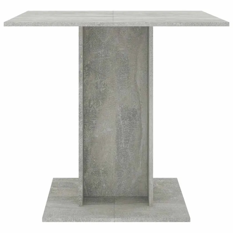 Valgomojo stalas, betono pilkas, 80x80x75 cm, apdirbta mediena