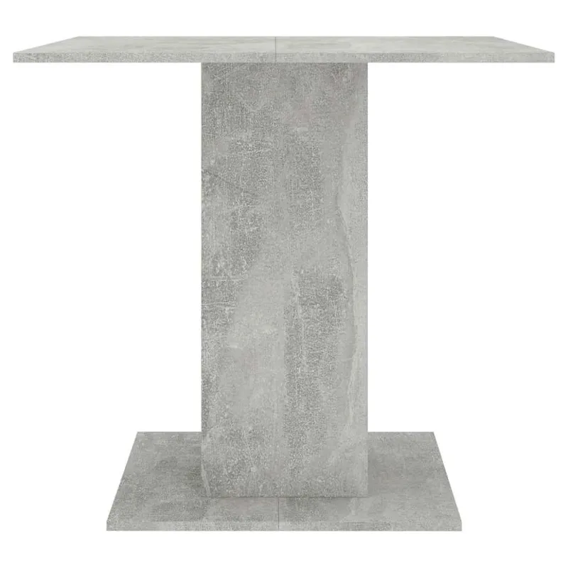 Valgomojo stalas, betono pilkas, 80x80x75 cm, apdirbta mediena