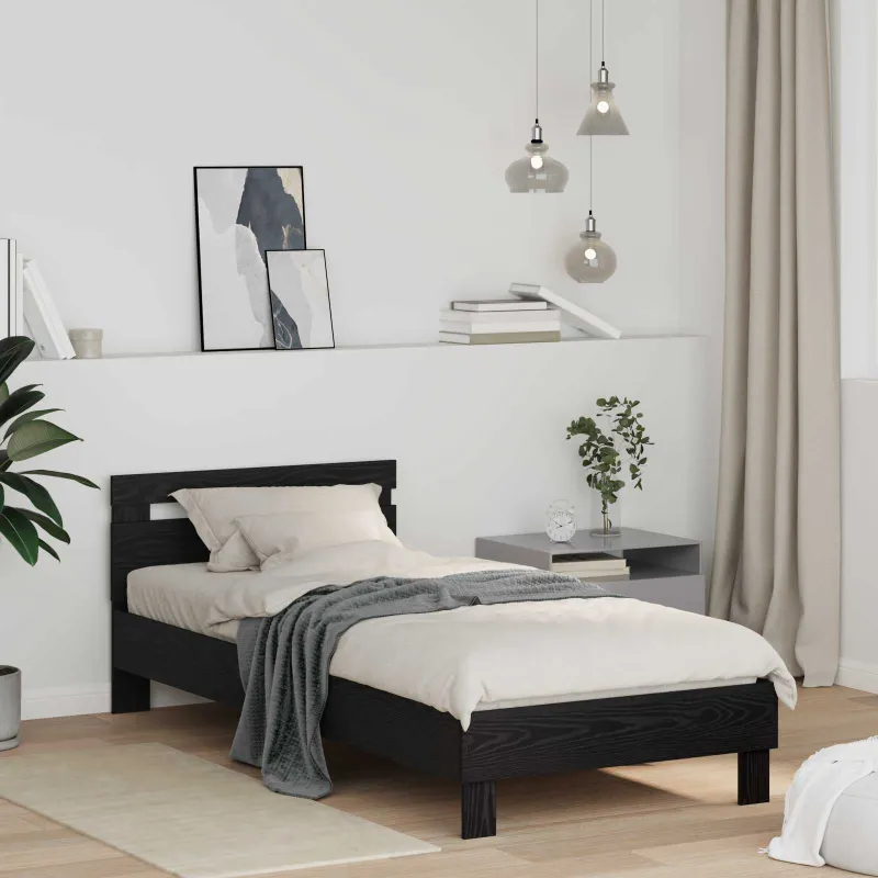 Lovos rėmas Juodas ąžuolas 75 x 190 cm Apdirbta mediena