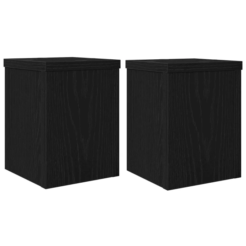 Augalų stovas 2 pcs Juodas ąžuolas 15 x 15 x 20 cm