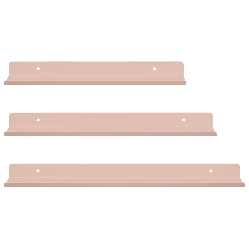Plūduriuojanti lentyna 3 pcs Rožinė 40 x 9 x 2,5 cm Plienas