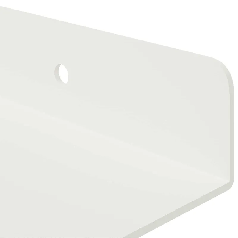 Plūduriuojanti lentyna 3 pcs Baltas 40 x 9 x 2,5 cm Plienas