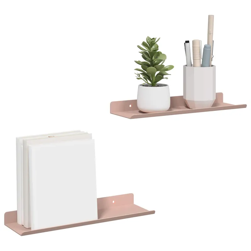 Plūduriuojanti lentyna 2 pcs Rožinė 30 x 9 x 2,5 cm Plienas