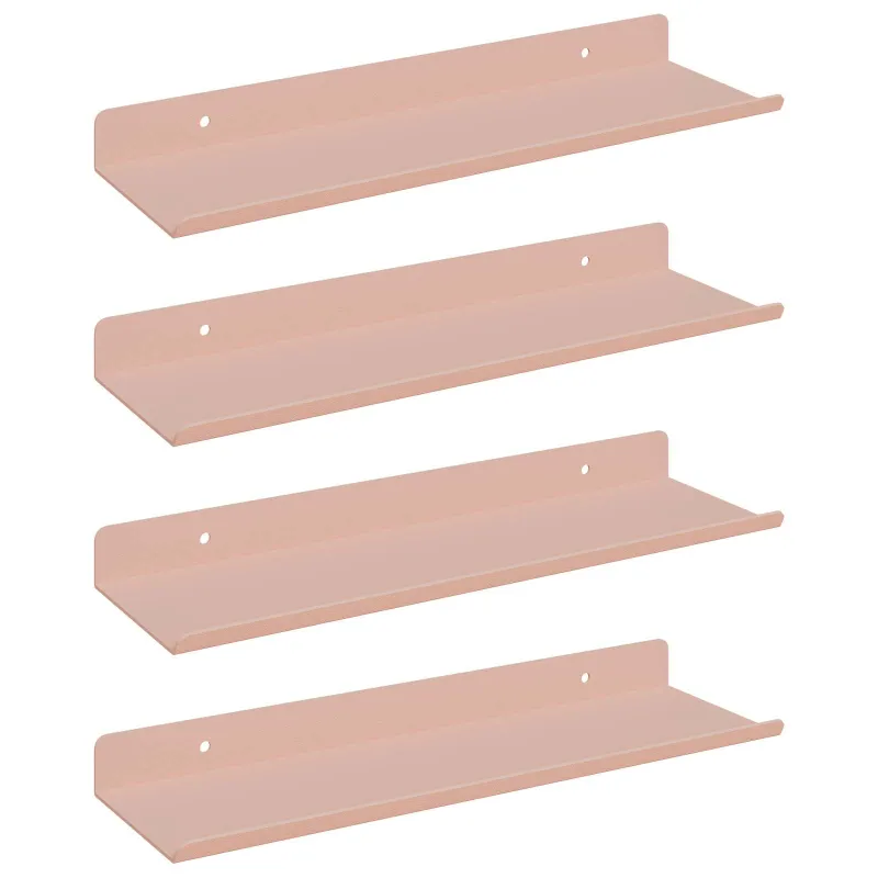 Plūduriuojanti lentyna 4 pcs Rožinė 30 x 9 x 2,5 cm Plienas