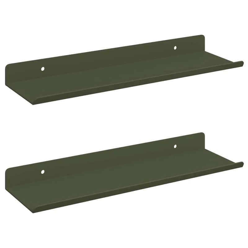 Plūduriuojanti lentyna 2 pcs Alyvuogių žalia 30 x 9 x 2,5 cm