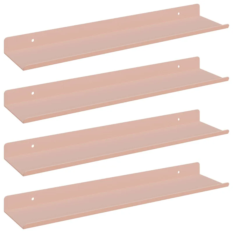 Plūduriuojanti lentyna 4 pcs Rožinė 40 x 8,5 x 2,5 cm Plienas