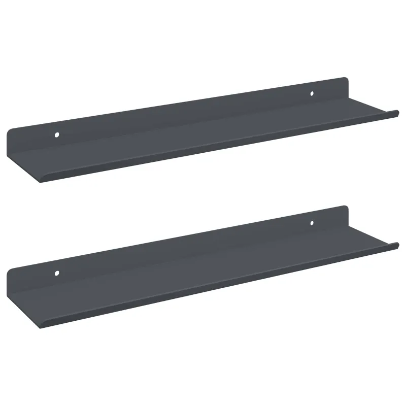 Plūduriuojanti lentyna 2 pcs Antracitas 40 x 8,5 x 2,5 cm